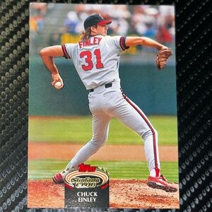 VTG Chuck Finley 1992 Topps STADIUM CLUB Baseball Trading Card #315 CALI ANGELS